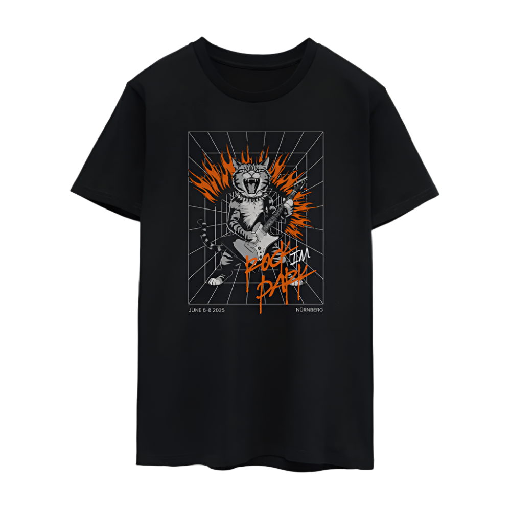 Metal Cat - Unisex T-Shirt - Schwarz