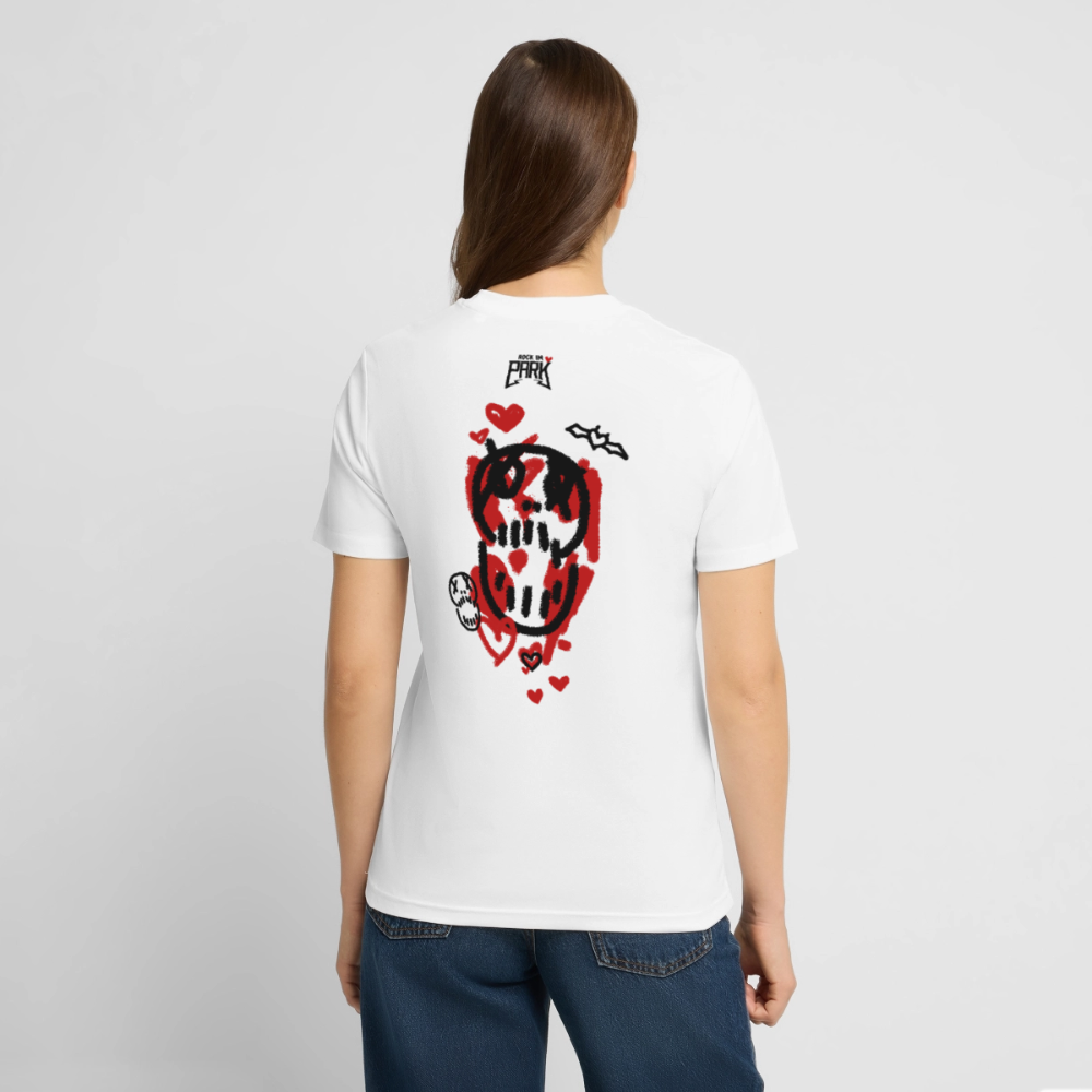 Kiss them in the moshpit - weißes Valentinstagsshirt - Weiß