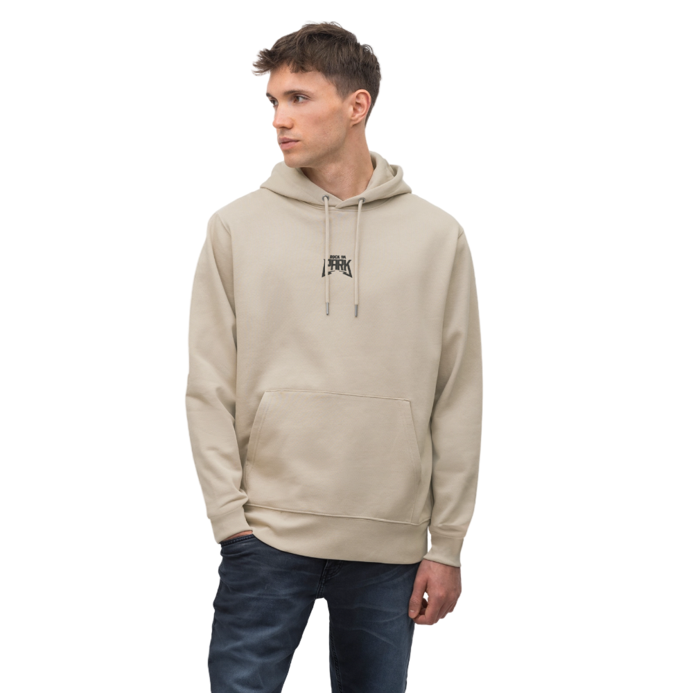 Essential Unisex Organic Hoodie - schwarzer Stick - Beige