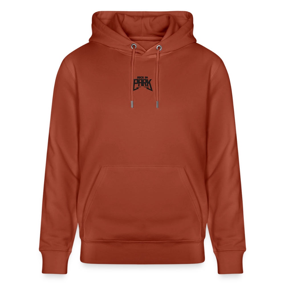 Essential Unisex Organic Hoodie - schwarzer Stick - Terrakotta