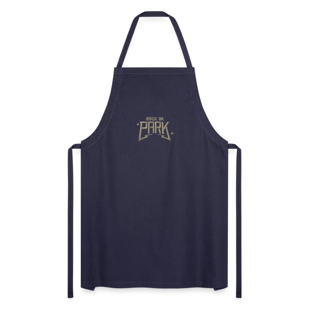 Rock Chef - Schürze mit beigem Stick - Navy