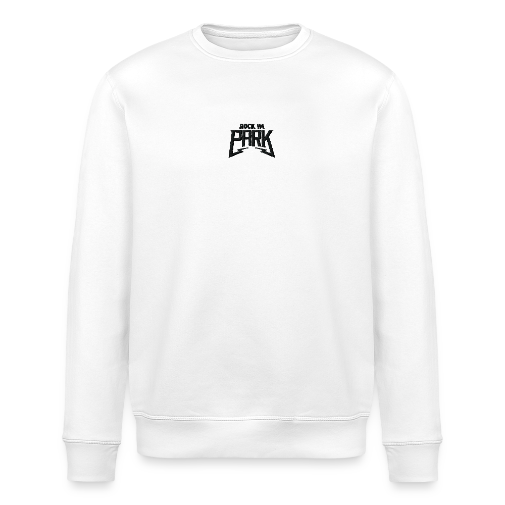 Essential Unisex Organic Oversize Sweatshirt - mit schwarzem Stick - Weiß