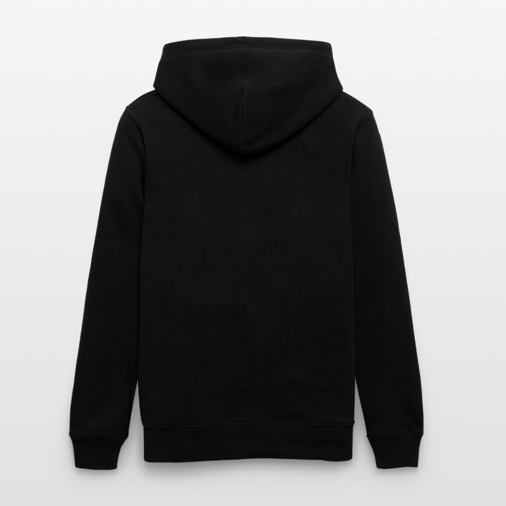 Essential Unisex Organic Hoodie - weißer Stick - Schwarz