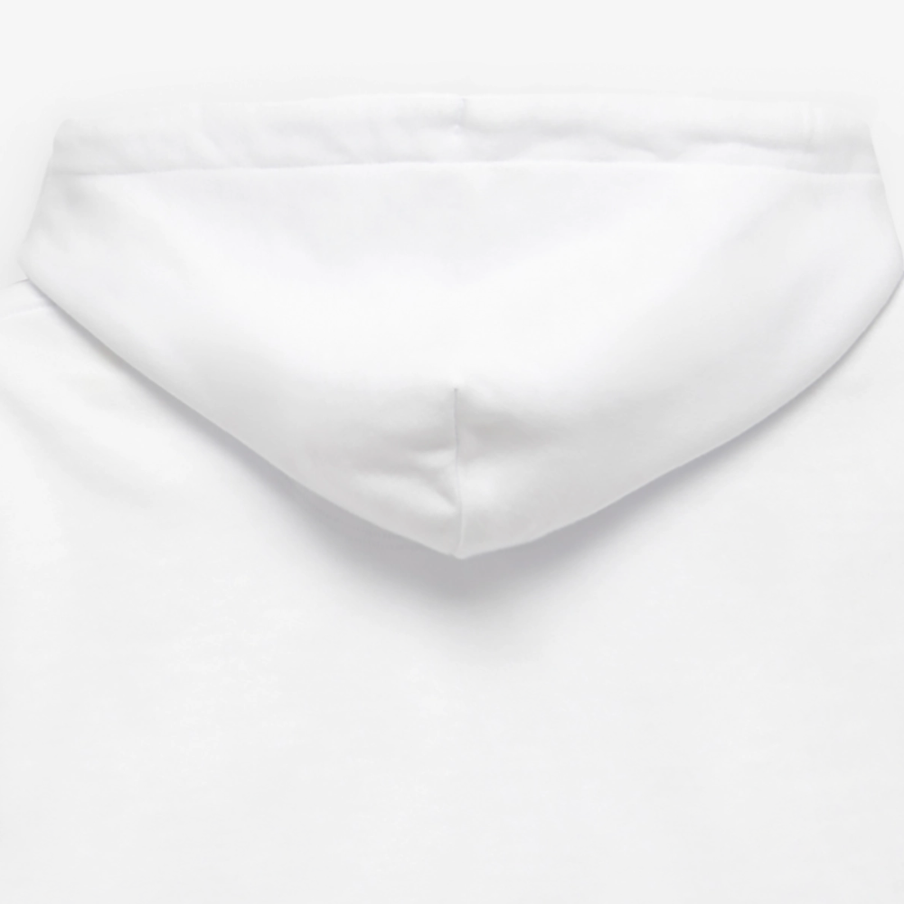 Essential Unisex Organic Hoodie - schwarzer Stick - Weiß
