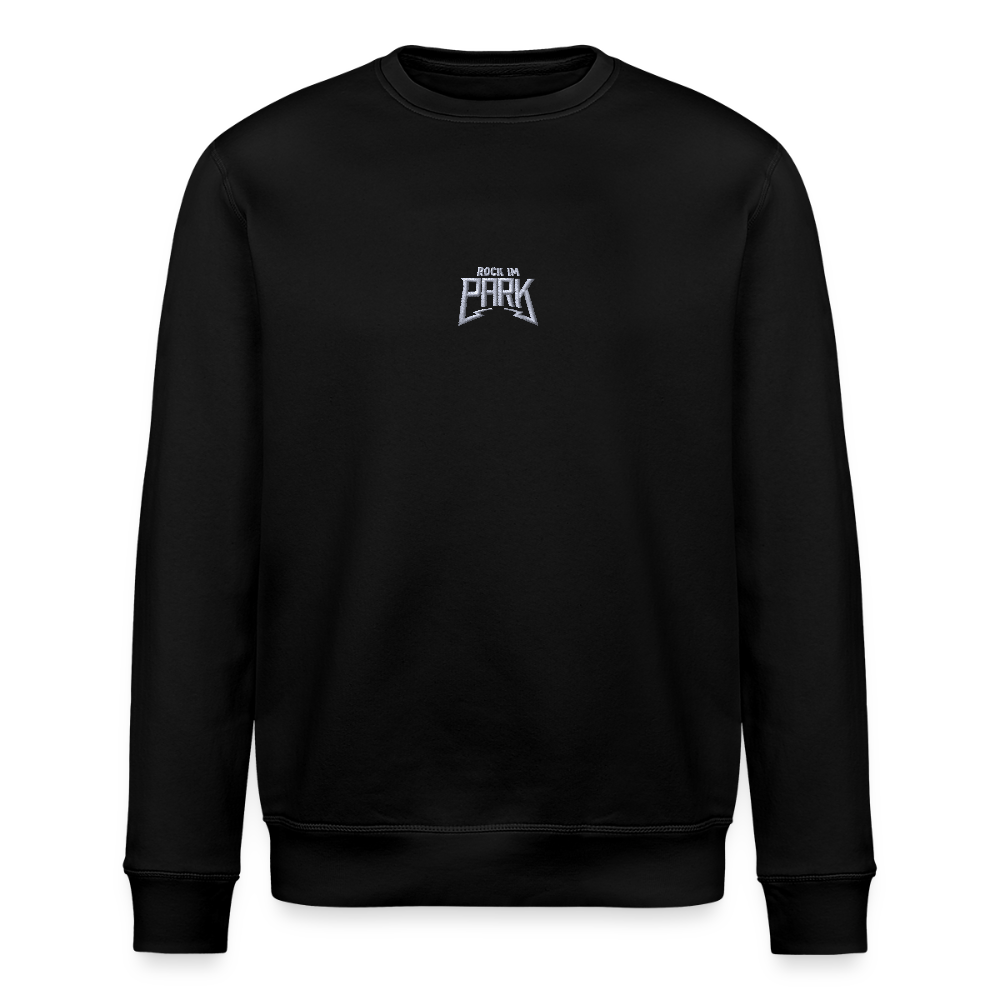 Essential Unisex Organic Sweatshirt - weißer Stick - Schwarz