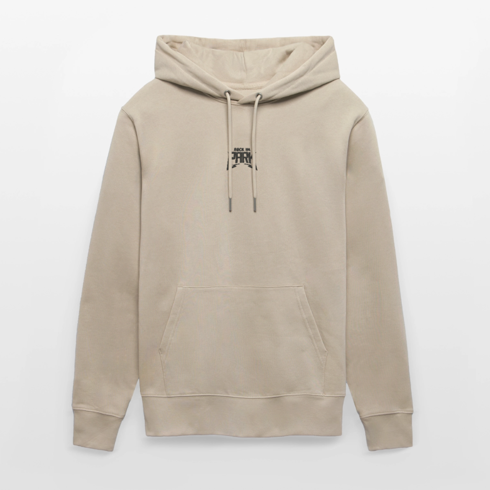 Essential Unisex Organic Hoodie - schwarzer Stick - Beige