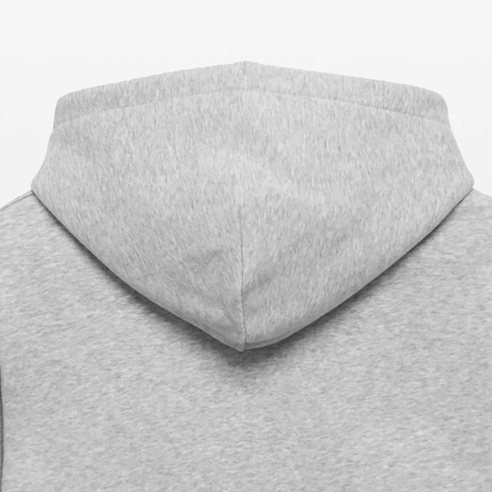 Essential Unisex Organic Hoodie - weißer Stick - Grau meliert