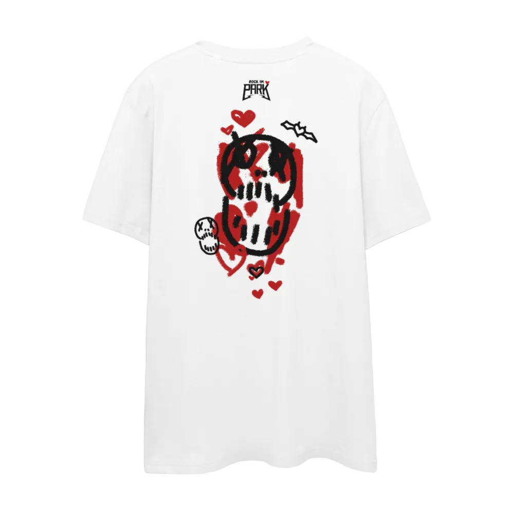 Kiss them in the moshpit - weißes Valentinstagsshirt - Weiß