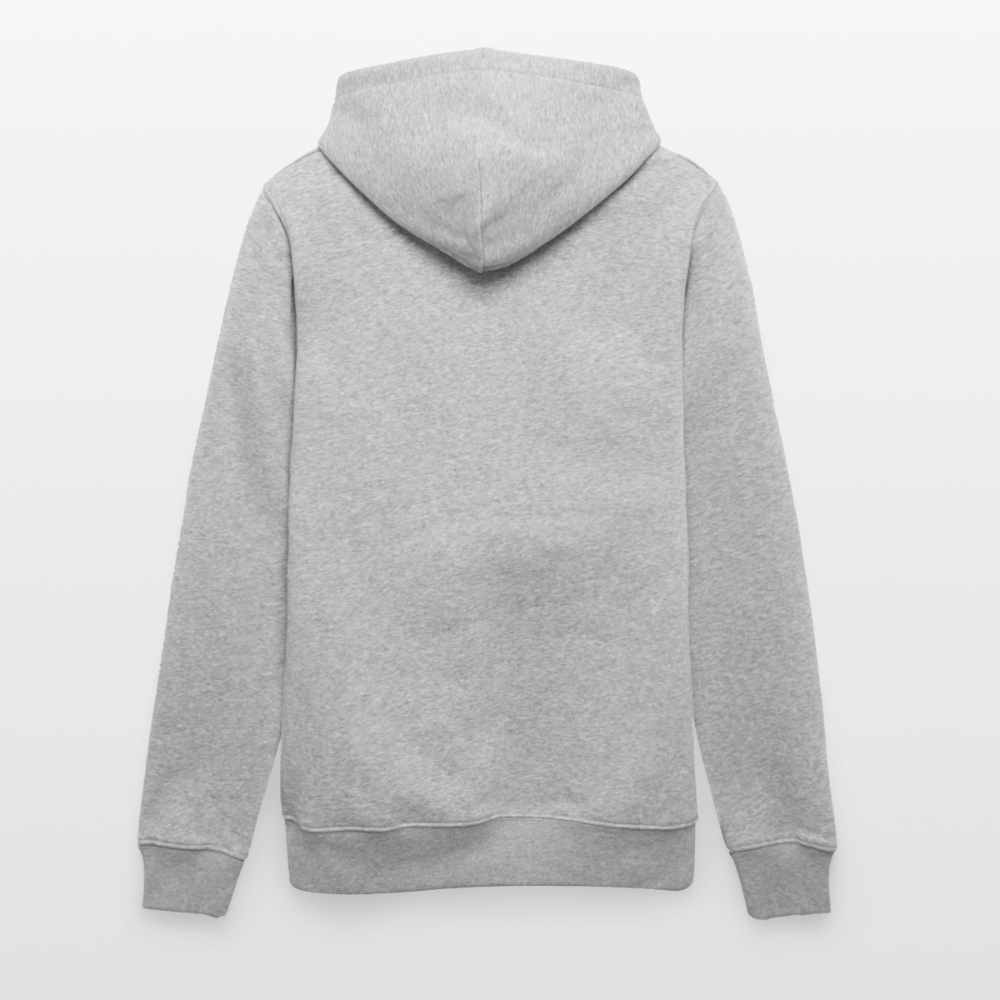 Essential Unisex Organic Hoodie - weißer Stick - Grau meliert