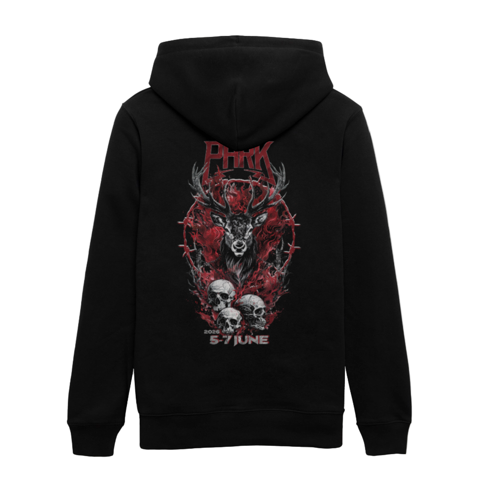 Three Skulls - Unisex Organic Hoodie - Schwarz