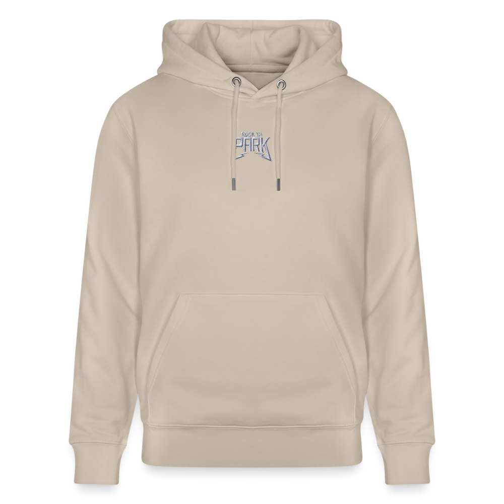 Essential Unisex Organic Hoodie - mit weißem Stick - Beige