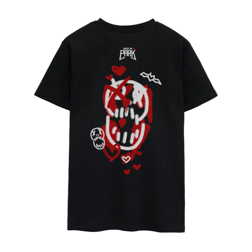 Kiss them in the moshpit - schwarzes Valentinstagsshirt - Schwarz