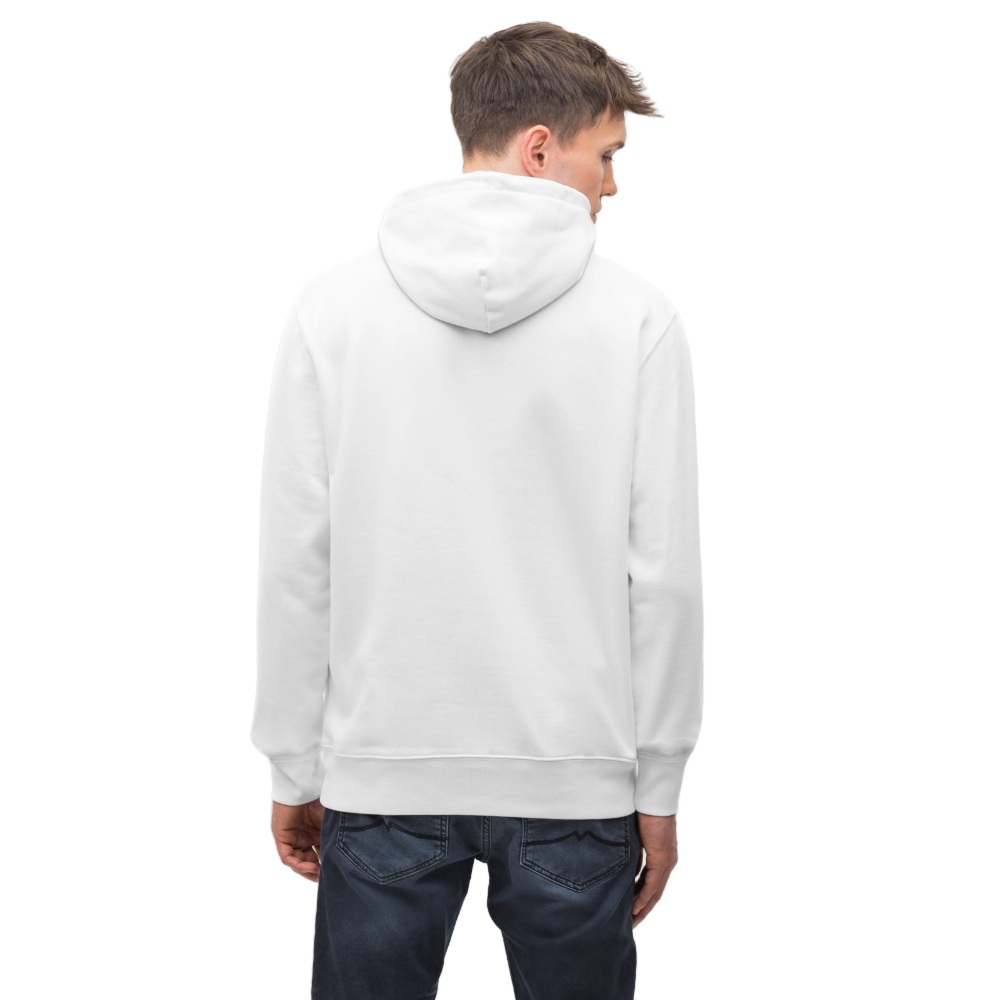 Essential Unisex Organic Hoodie - schwarzer Stick - Weiß