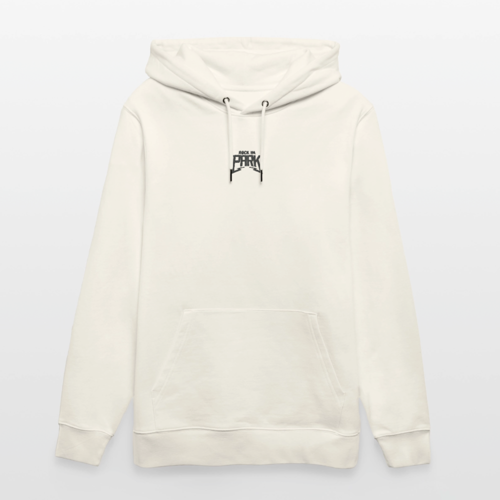 Essential Unisex Organic Hoodie - schwarzer Stick - Naturweiß