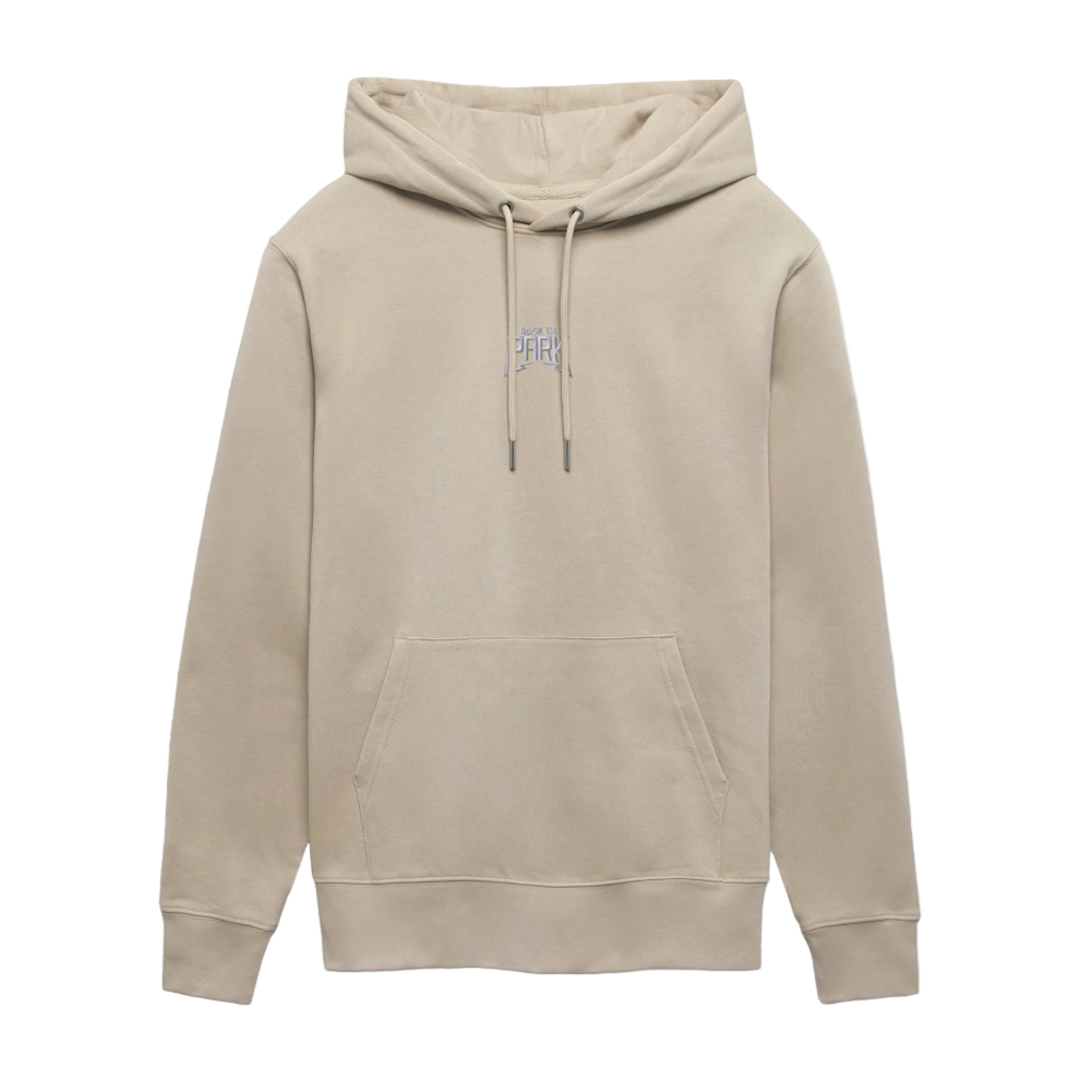 Essential Unisex Organic Hoodie - weißer Stick - Beige