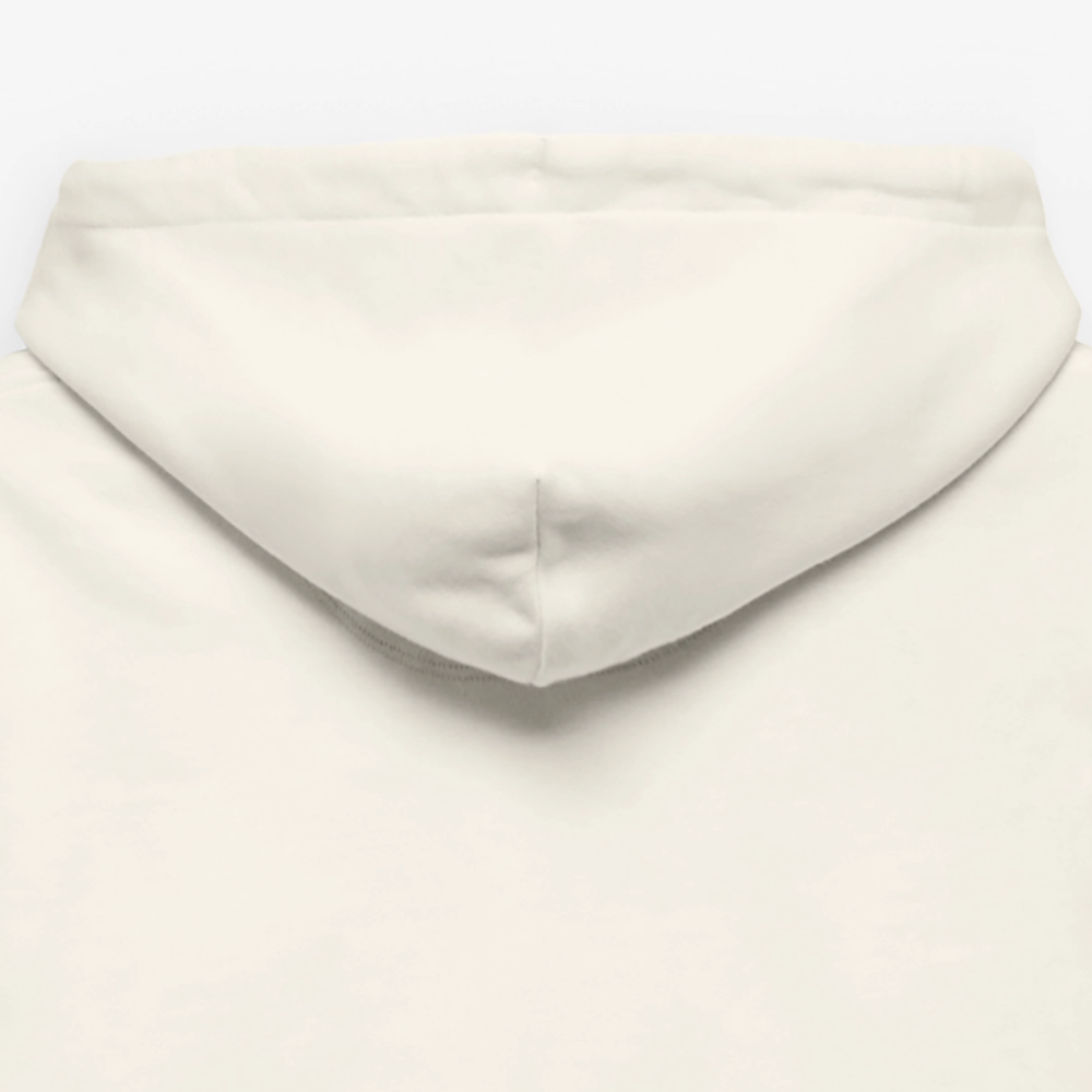 Essential Unisex Organic Hoodie - schwarzer Stick - Naturweiß
