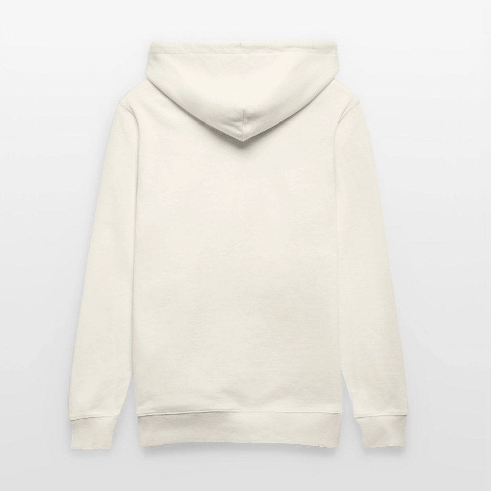 Essential Unisex Organic Hoodie - schwarzer Stick - Naturweiß