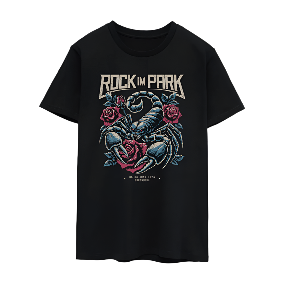 Scorpion N Roses - Unisex T-Shirt - Schwarz