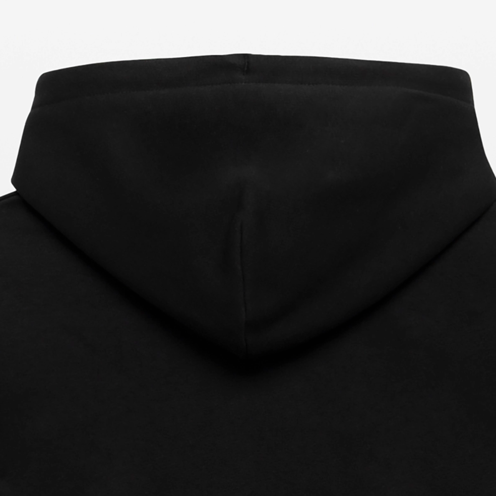 Essential Unisex Organic Hoodie - weißer Stick - Schwarz