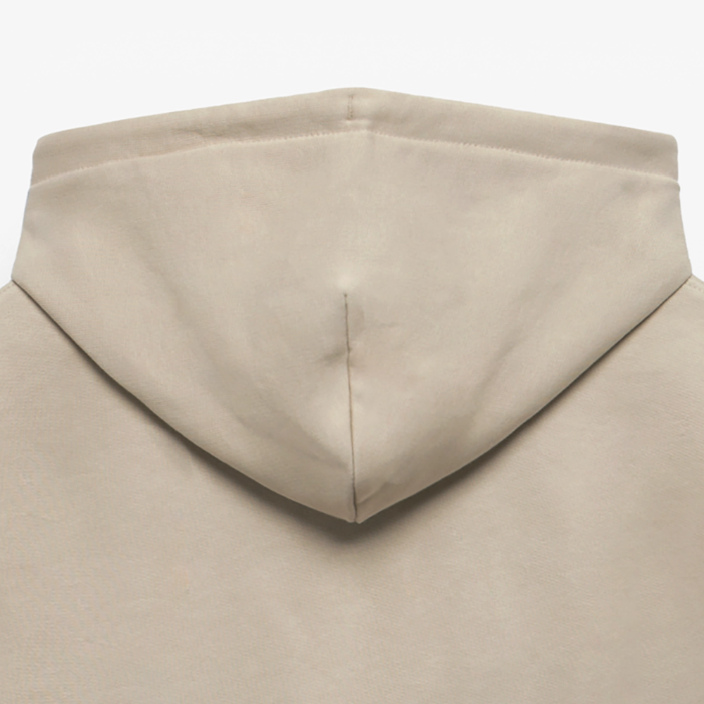 Essential Unisex Organic Hoodie - weißer Stick - Beige