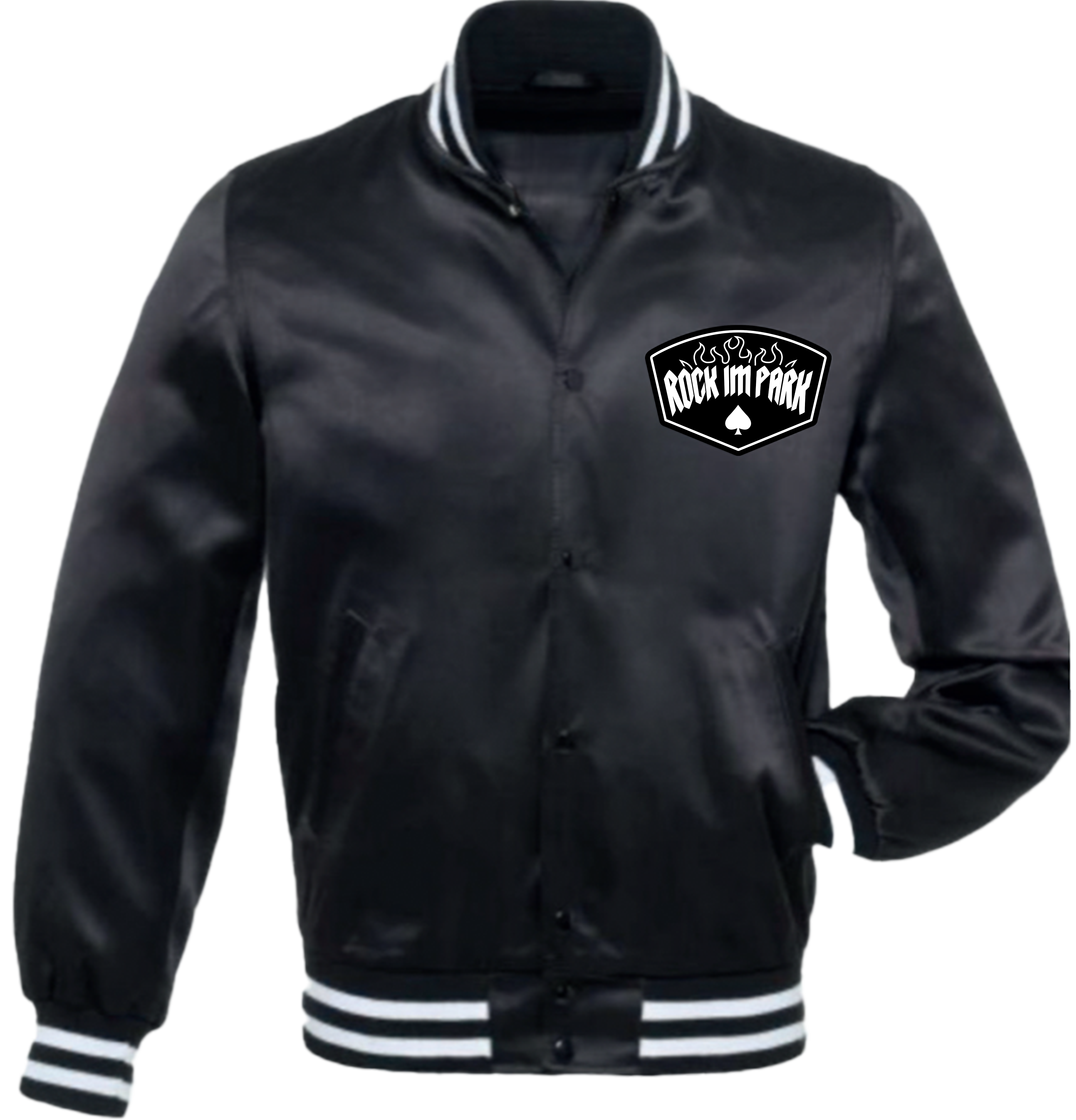 Essential satin jacket - with patches