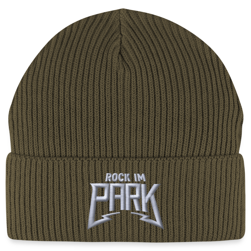 Klassisches gesticktes Beanie - khaki