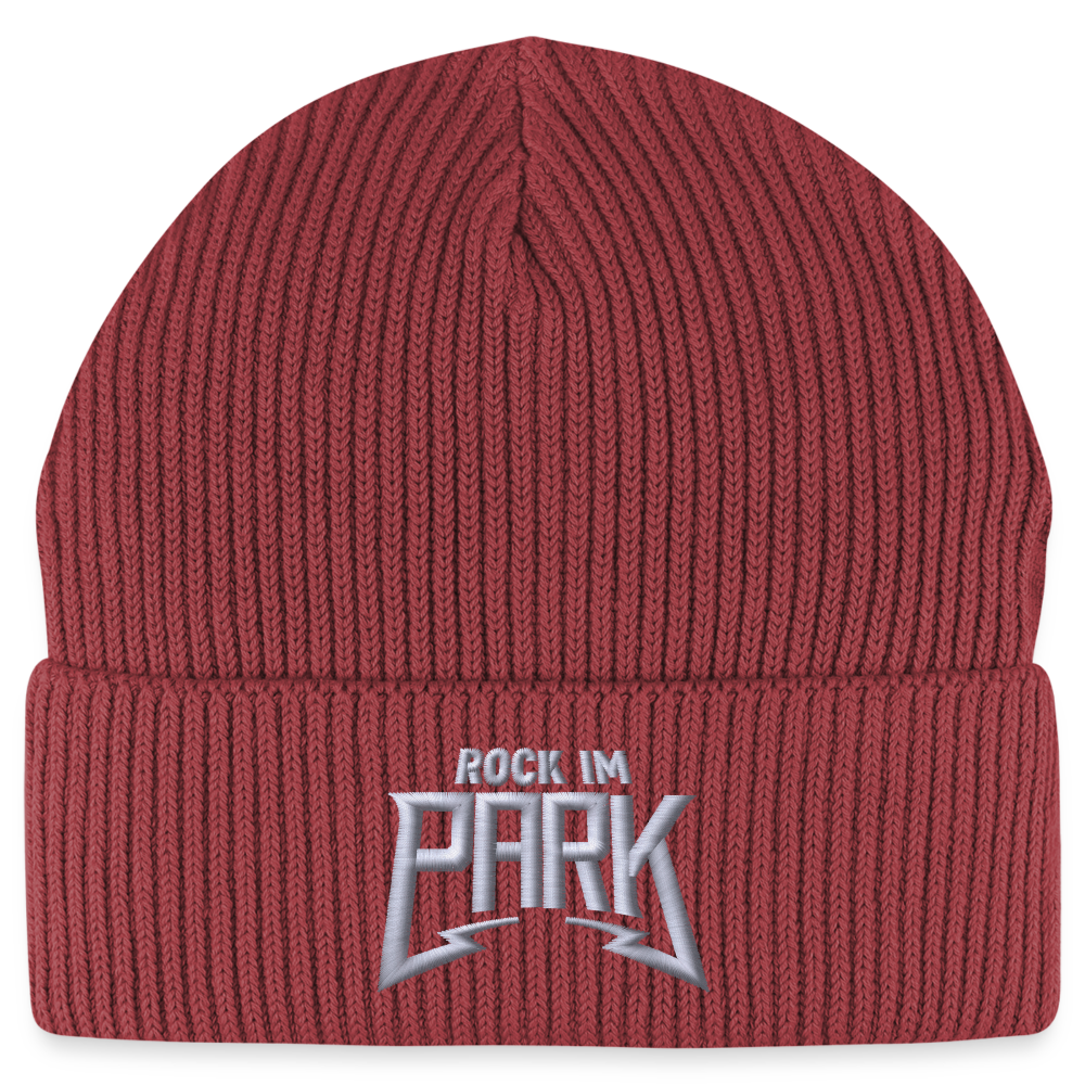 Klassisches gesticktes Beanie - red earth