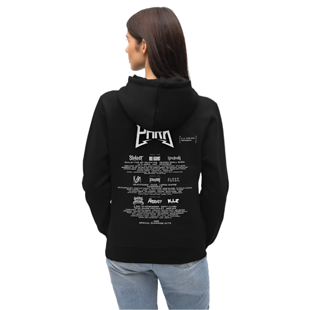 College - Unisex Line Up Hoodie - Schwarz