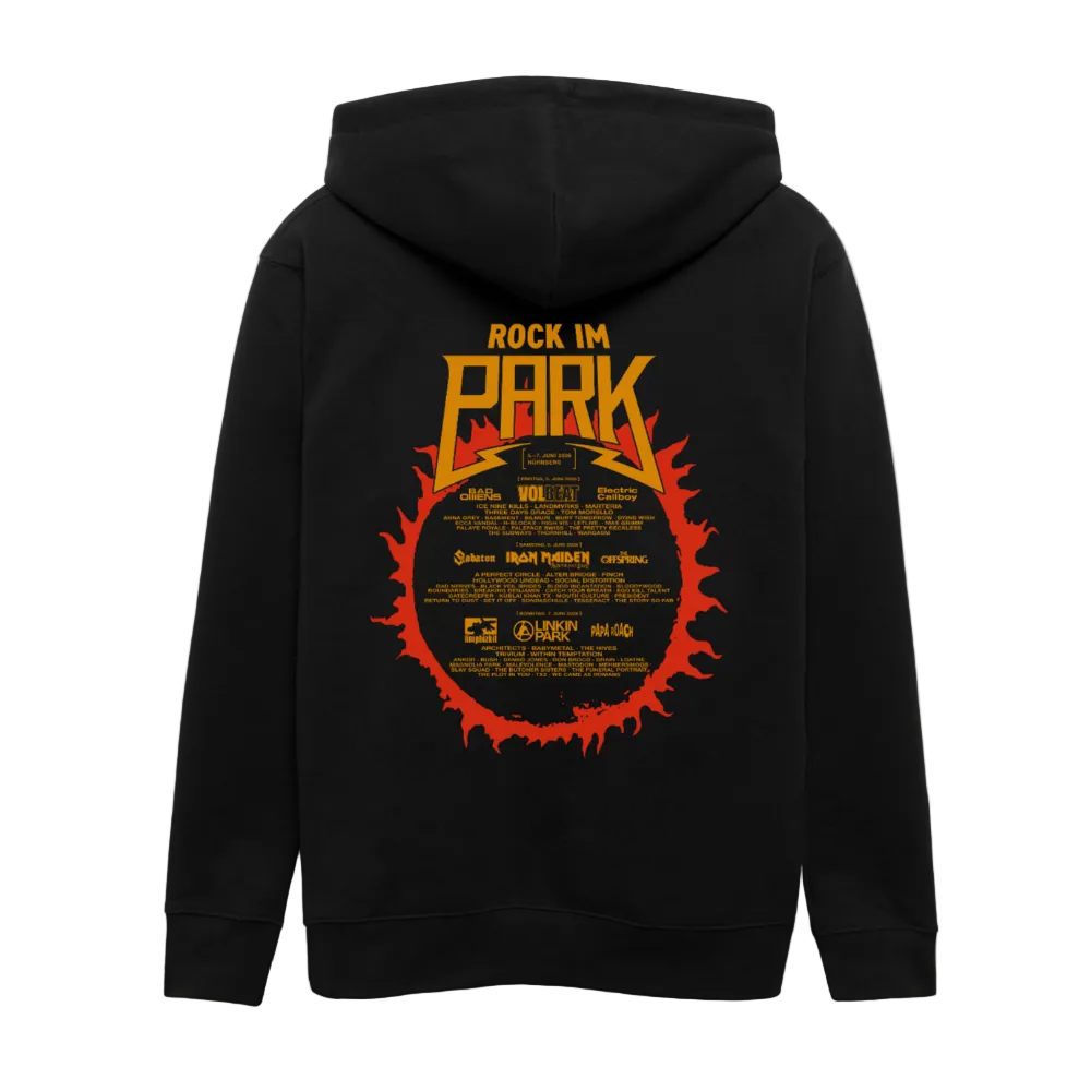 Planet Rock - Line Up 2026 Unisex Zipper Hoodie - Schwarz