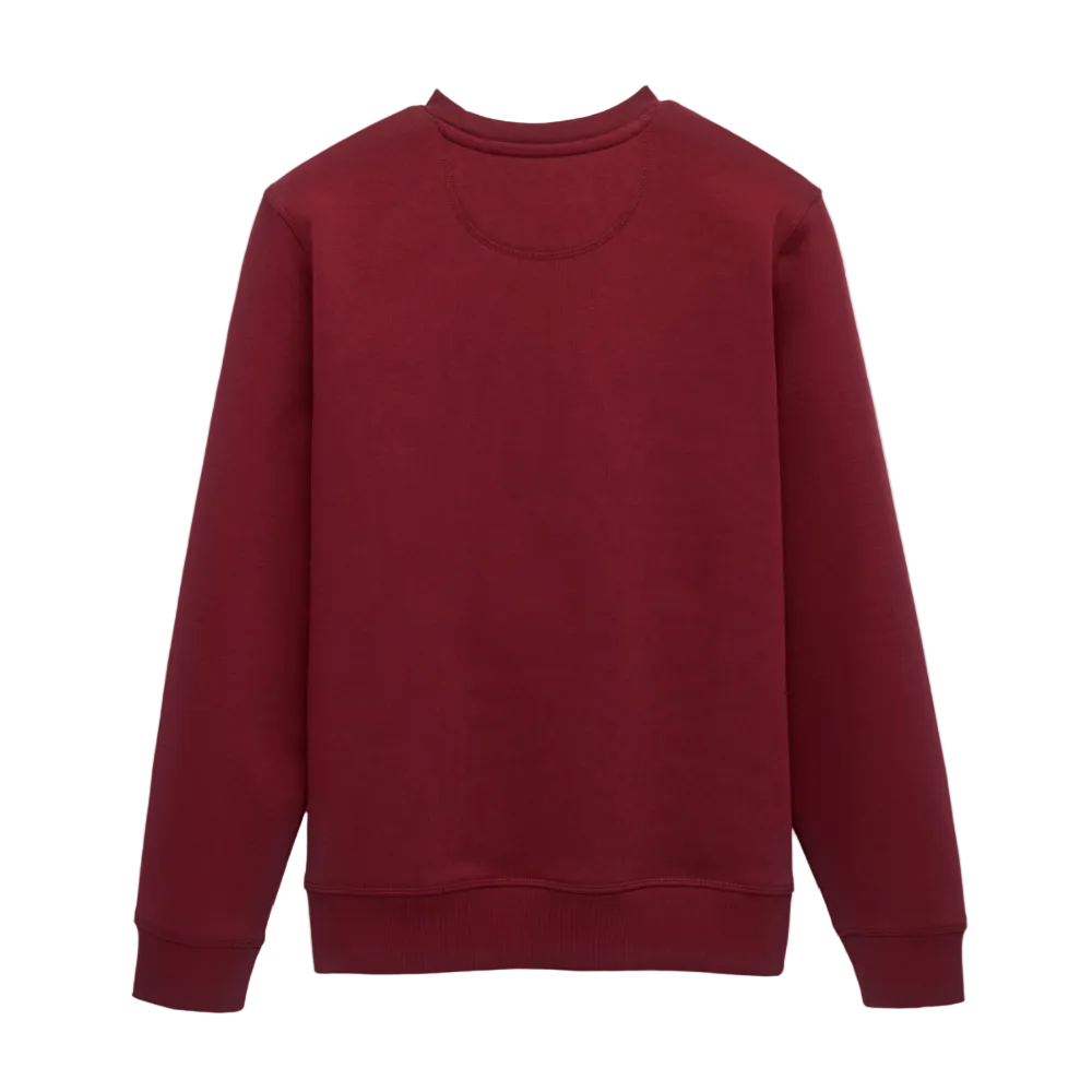 Essential Unisex Organic Sweatshirt - schwarzer Stick - Burgunderrot