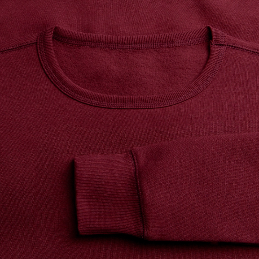 Essential Unisex Organic Sweatshirt - schwarzer Stick - Burgunderrot