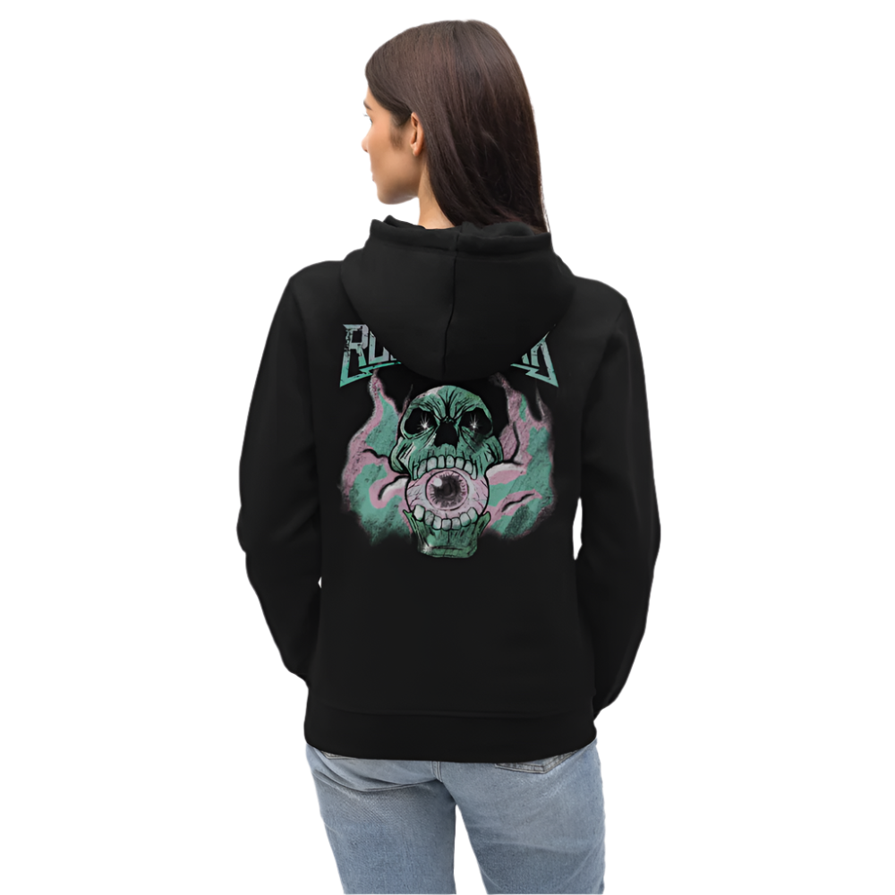 Smoking Skull - Unisex Organic Hoodie - Schwarz