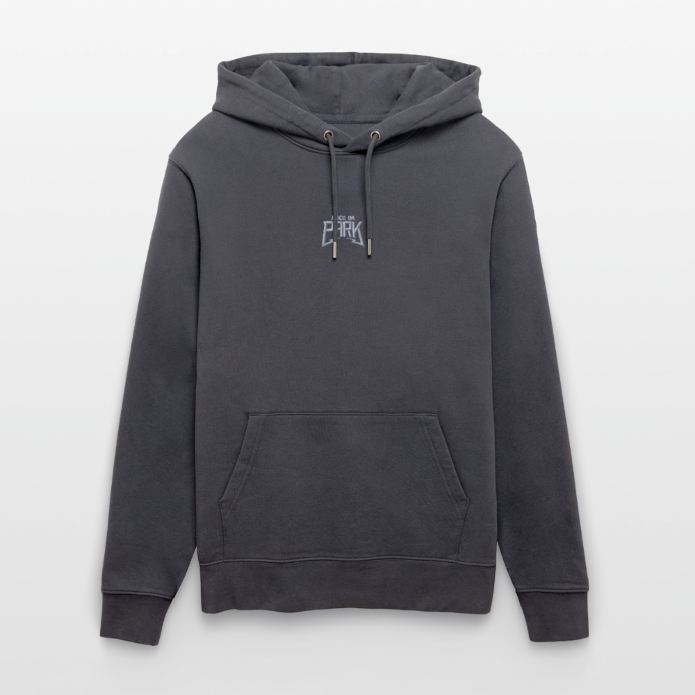 Essential Unisex Organic Hoodie - weißer Stick - Indigoblau