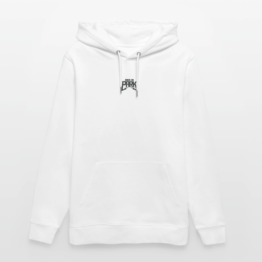 Essential Unisex Organic Hoodie - schwarzer Stick - Weiß