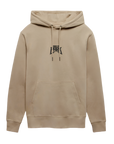 Essential Unisex Organic Hoodie mit schwarzem Stick - Beige