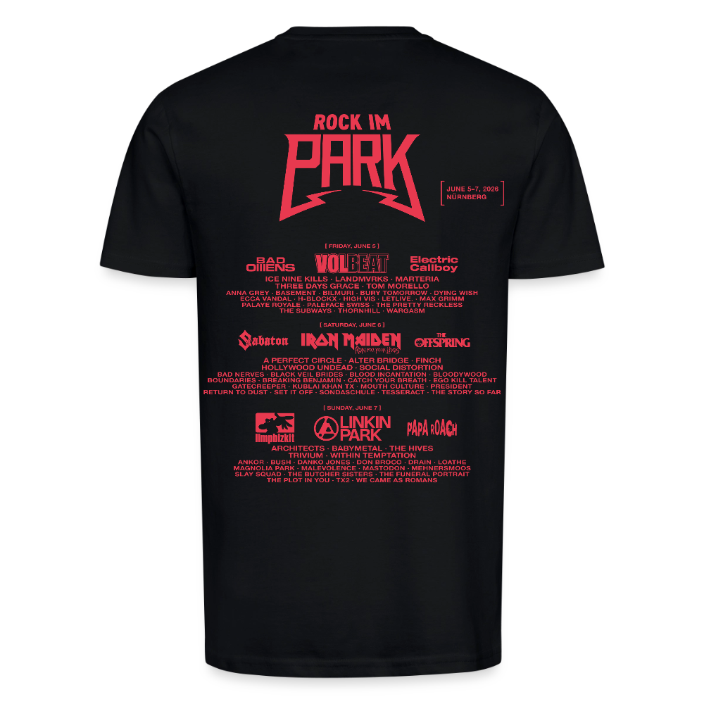 Florian Schommer x Rock im Park - Line Up 2026 Unisex T-Shirt - Schwarz