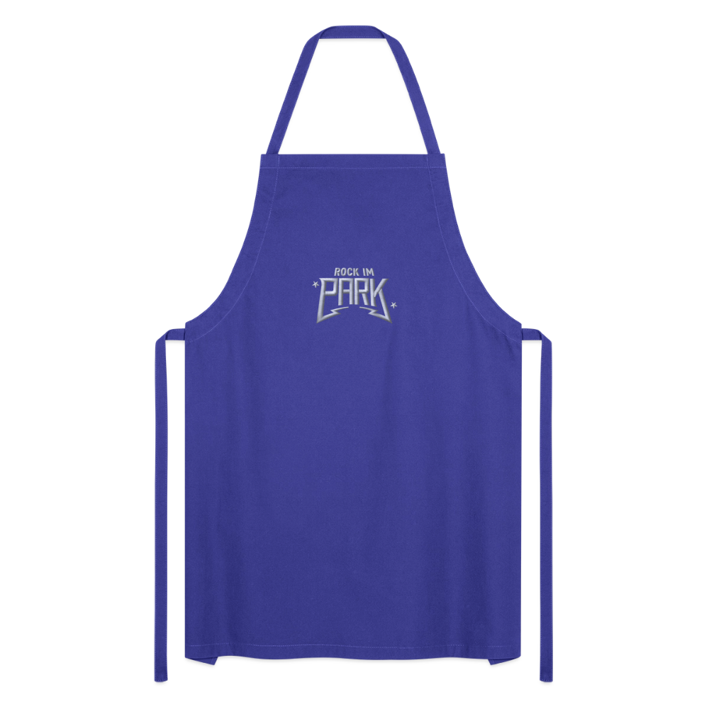 Rock Chef - Schürze mit weißem Stick - Royalblau
