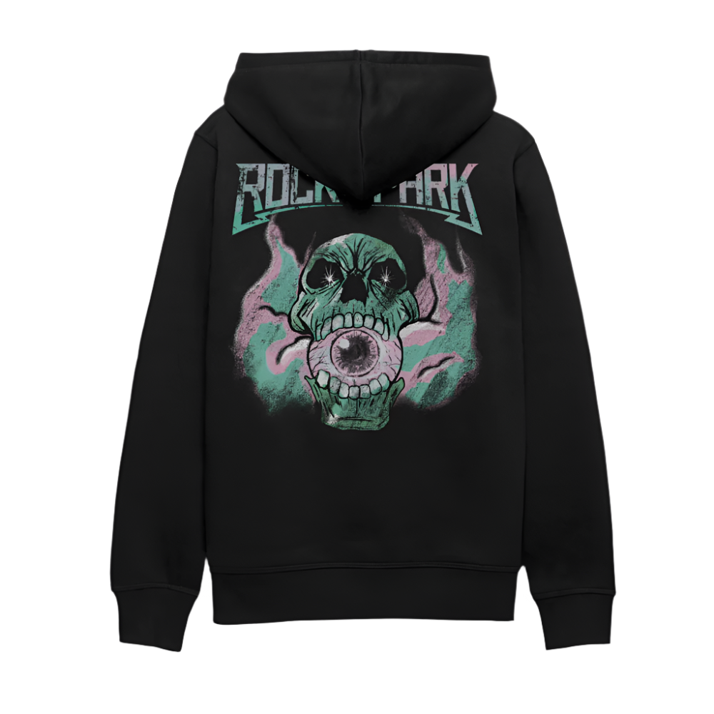 Smoking Skull - Unisex Organic Hoodie - Schwarz