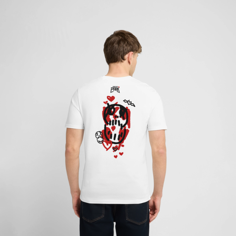 Kiss him in the moshpit - weißes Valentinstagsshirt - Weiß