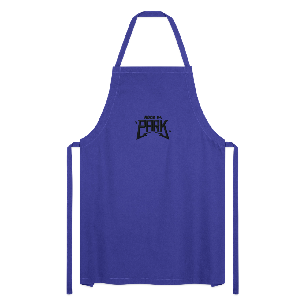 Rock Chef - Schürze mit schwarzem Stick - Royalblau