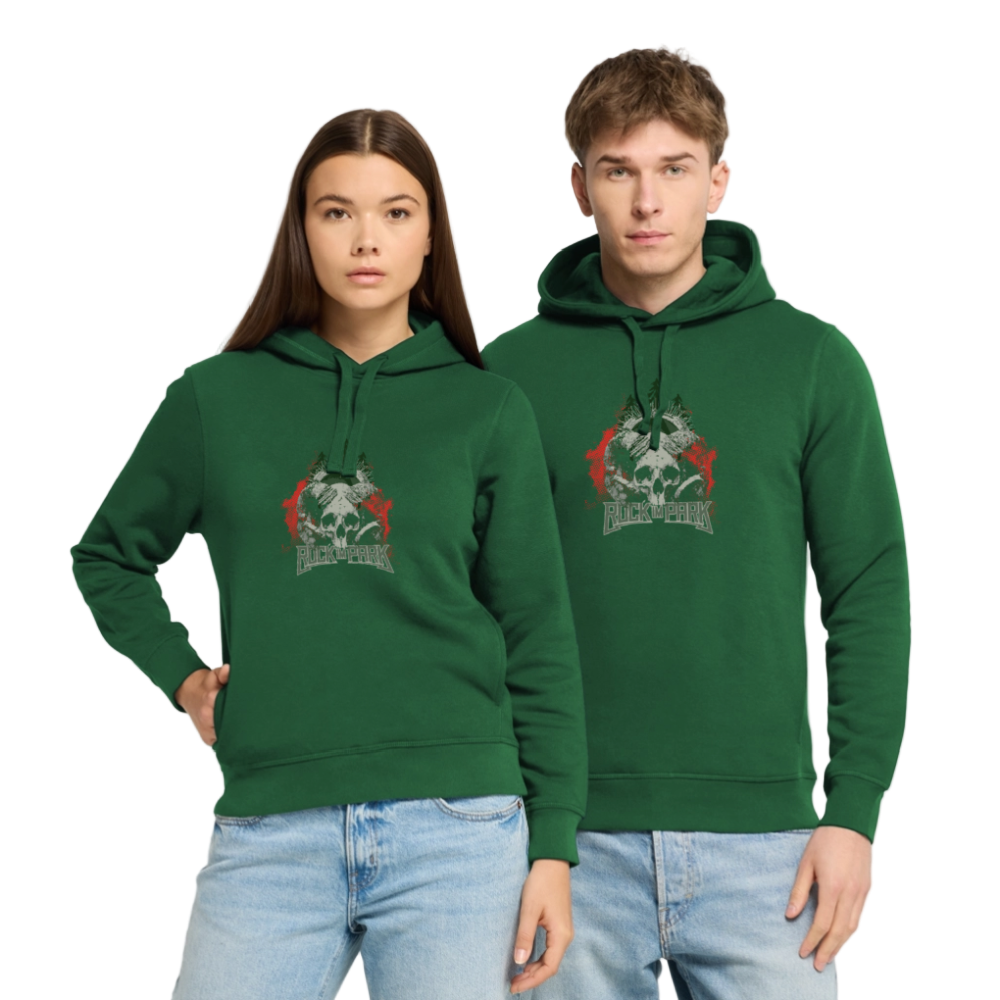 Green Rebelmas - Organic Unisex Hoodie - Flaschengrün
