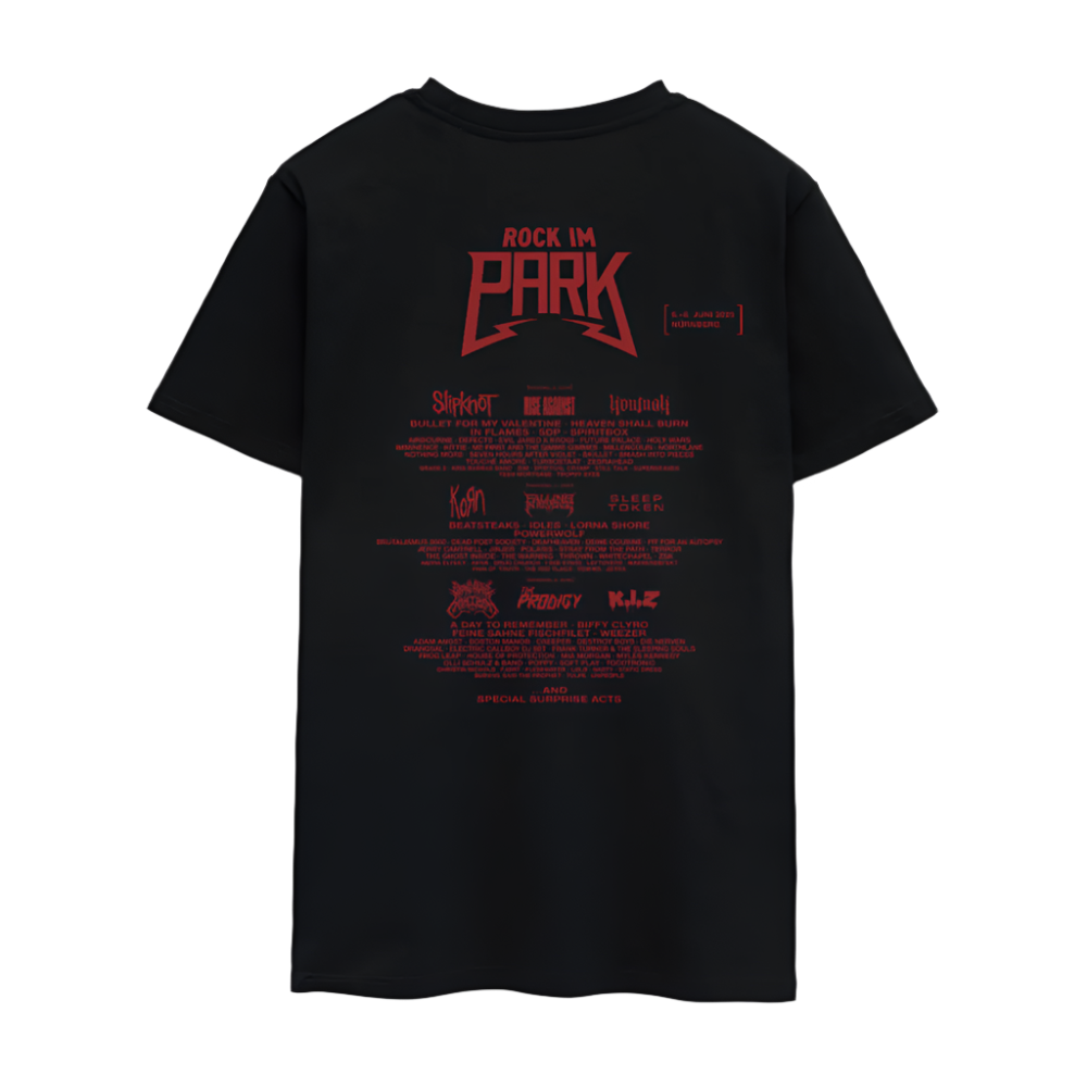 Devil Horns Hand- Unisex Line Up T-Shirt - Schwarz
