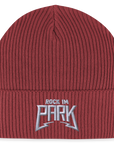 Klassisches gesticktes Beanie - red earth