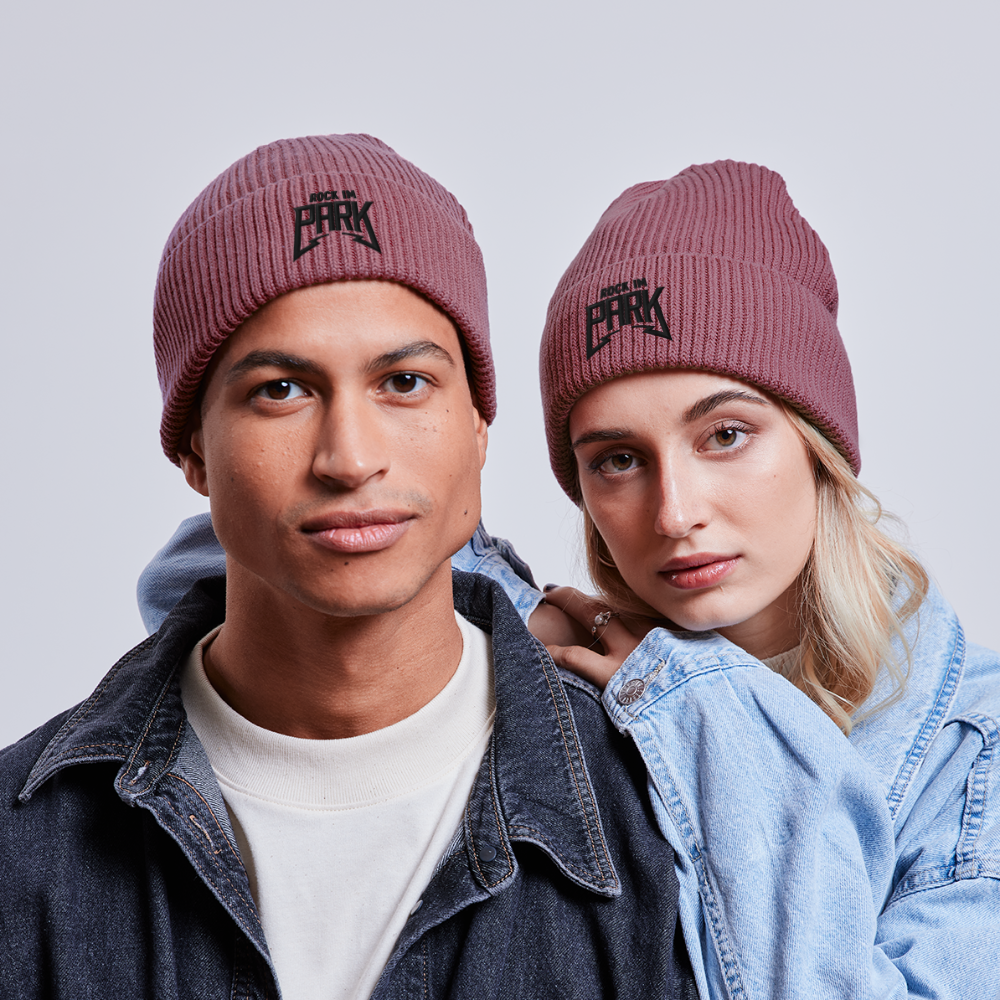 Klassisches gesticktes Beanie - hibiscus rose